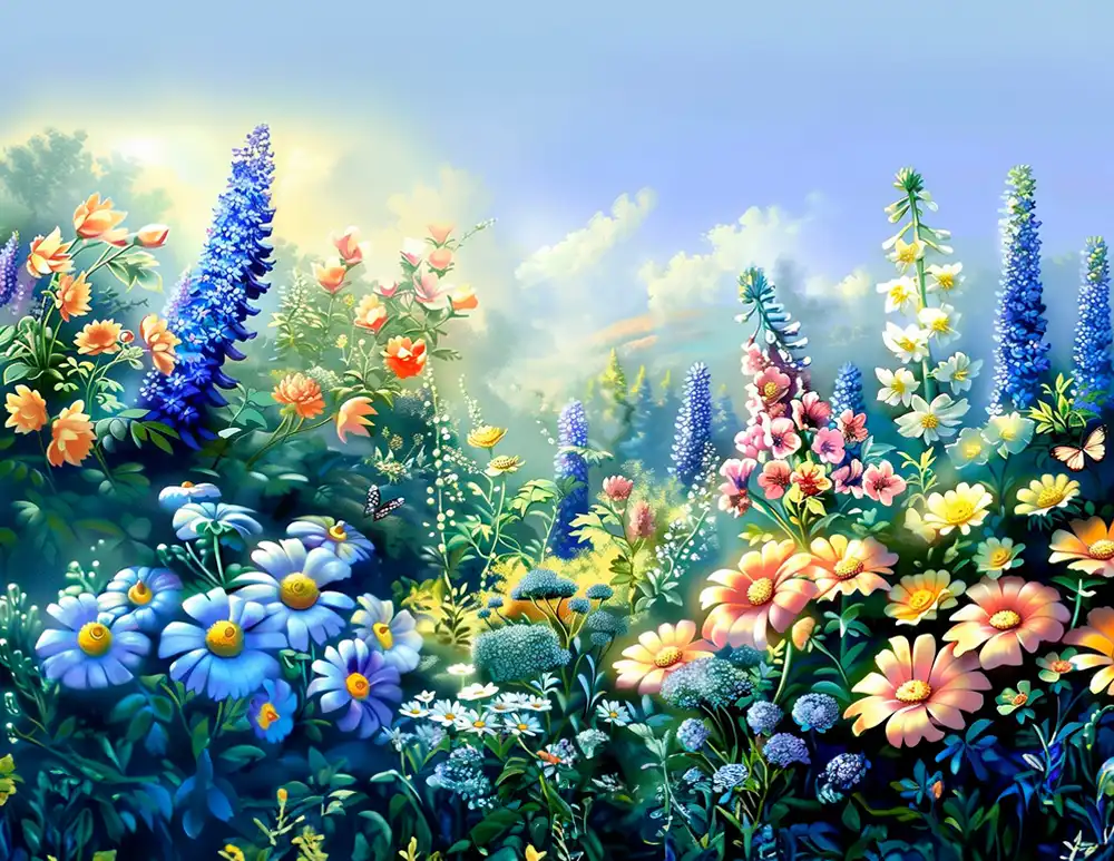 1 Spring flower garden