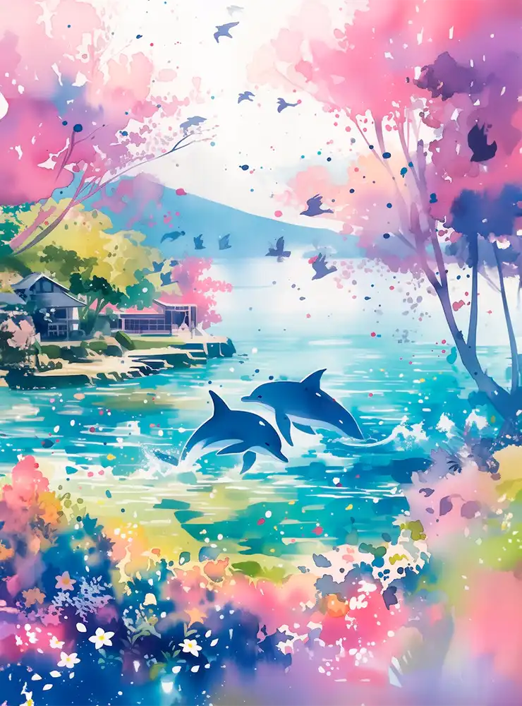 1 Playful dolphins