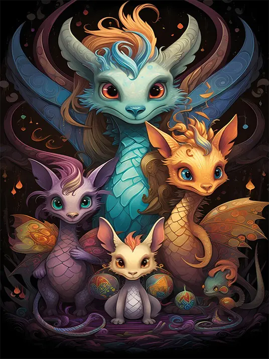 1 Cute baby dragons