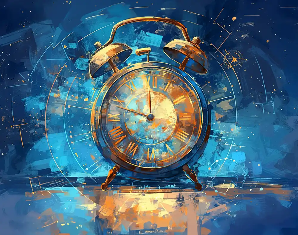 1 Vintage nighttime clock