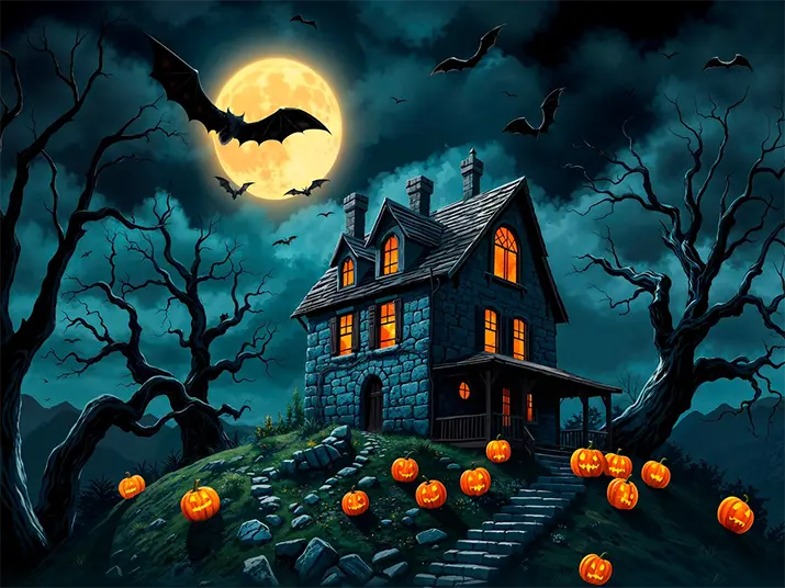 1 Halloween haunted house