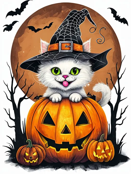 1 Cute Cat Halloween