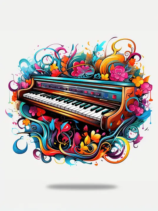 1 Colorful piano