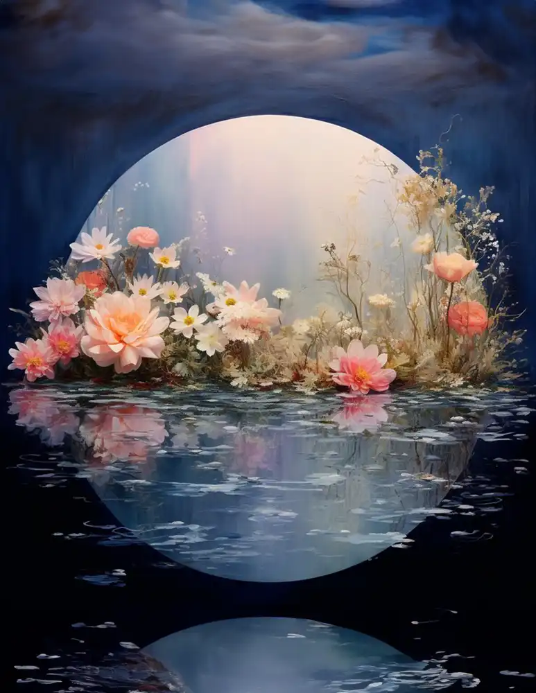 1 Beautiful floral moon