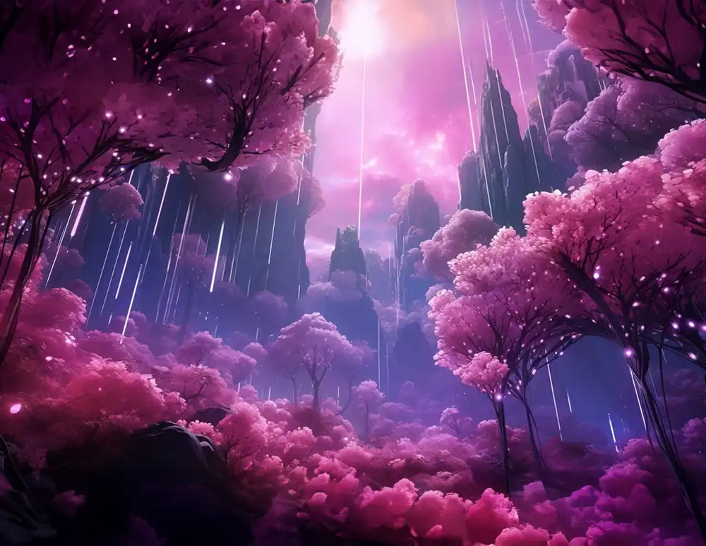 1 Magenta mystical landscape