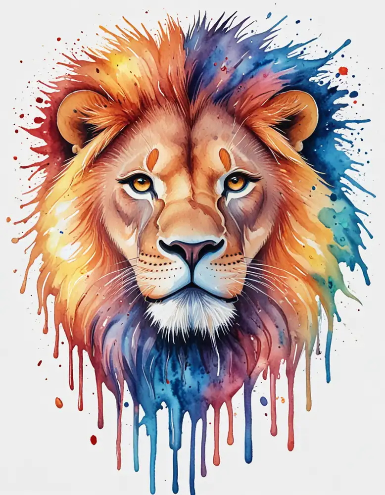 1 A painting of lion