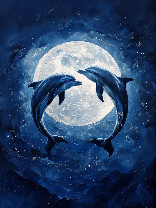 1 Dolphins in cosmic glow