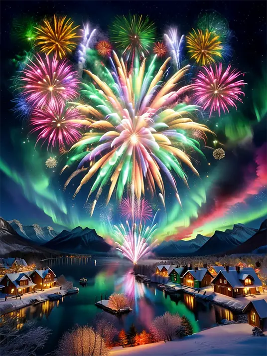 1 Fireworks lighting the sky