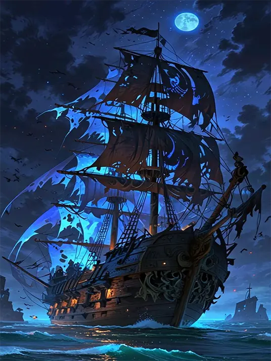 1 Pirate ship on the horizon