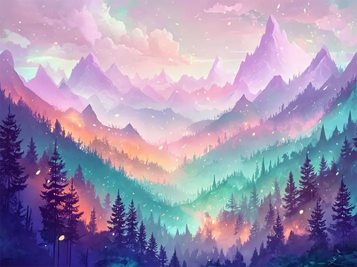 1 Tranquil pastel landscape