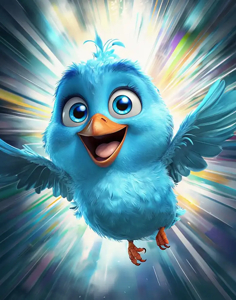 1 Animated blue bird