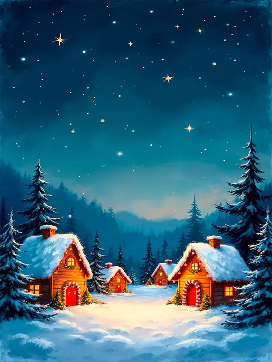 1 Christmas decorated village