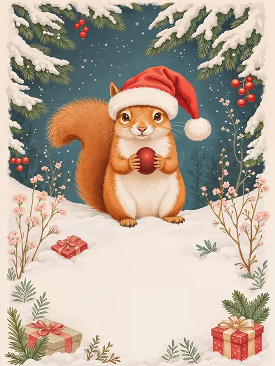 1 Christmas squirrel