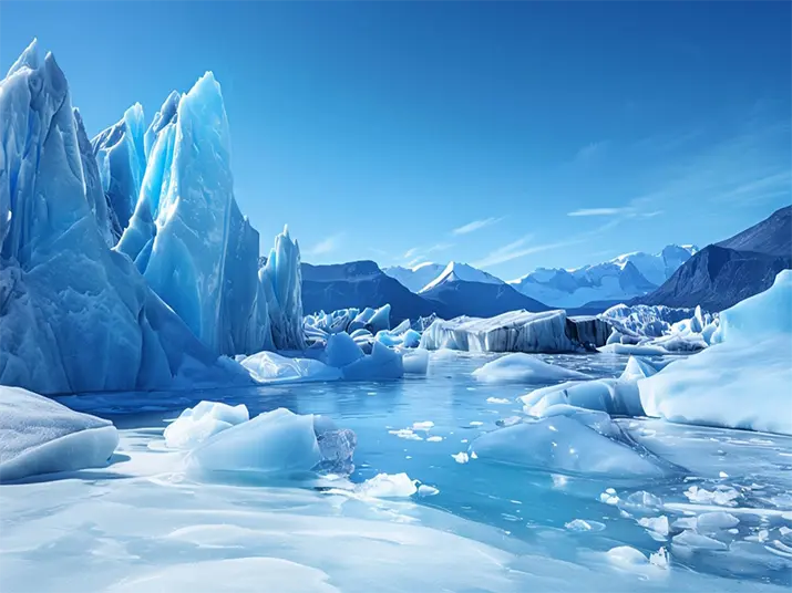 1 Majestic icy glacier landscape