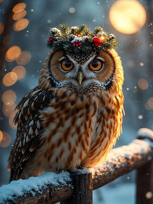 1 Festive bird portrait at christmas
