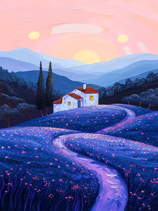 1 Lavender mist painting