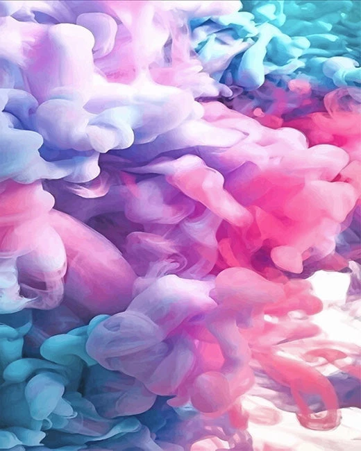 Light colorful smoke