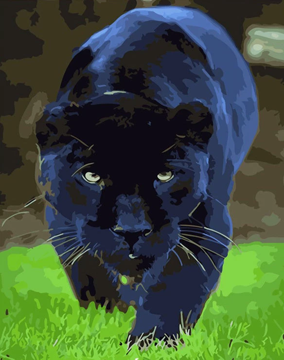 Black panther portrait