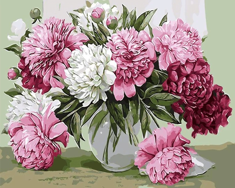 Pink, Red and White Flowers