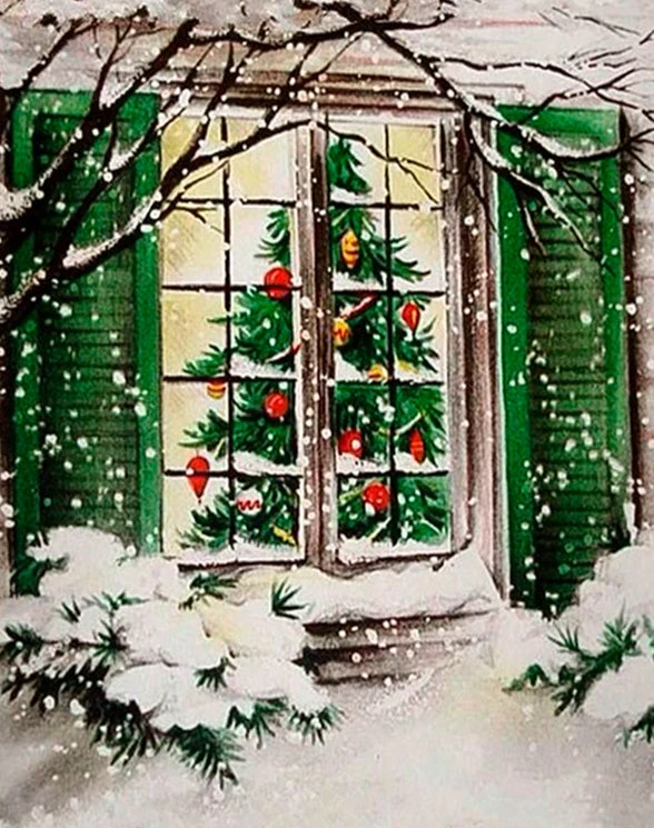 Christmas Tree Inside Window