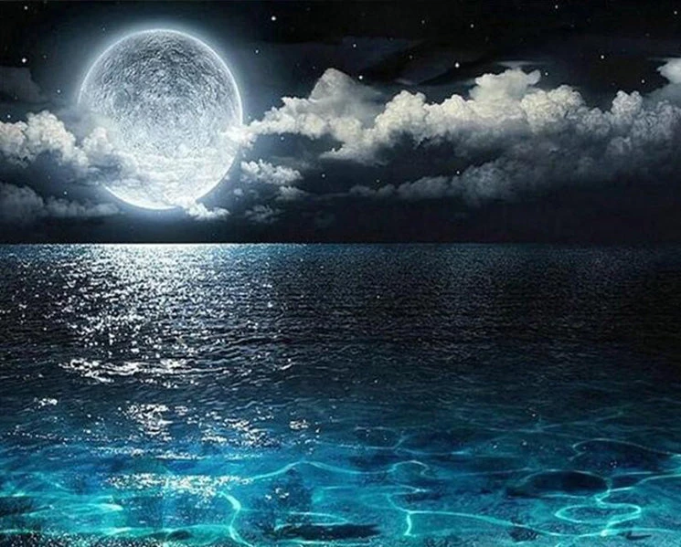 Moon over the Sea