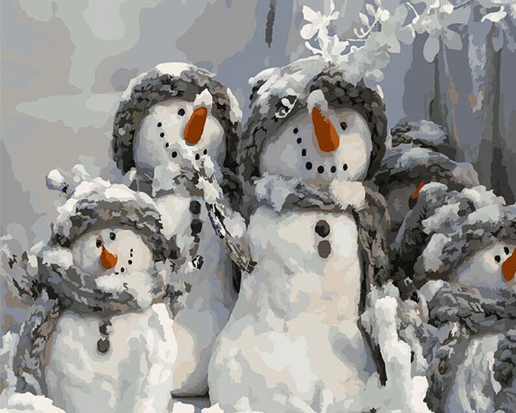 Snowman Cute Family