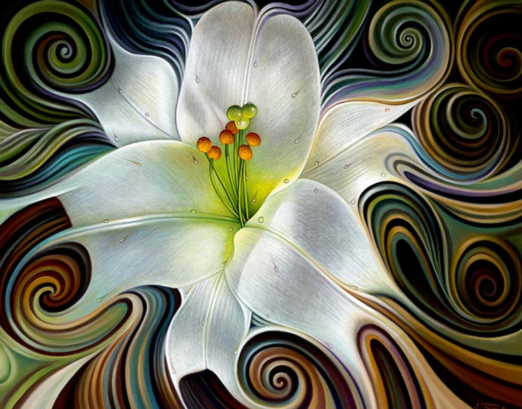 Lirio Dinamico Fleece Blanket