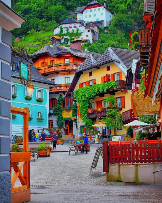 Hallstatt town in austria