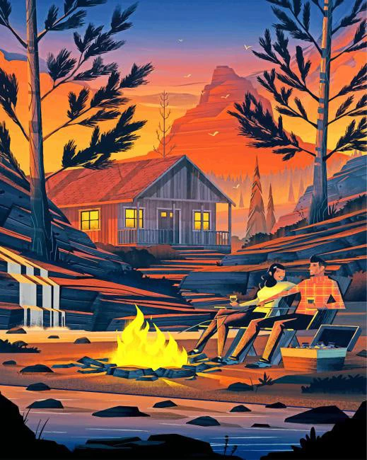 Camping illustration