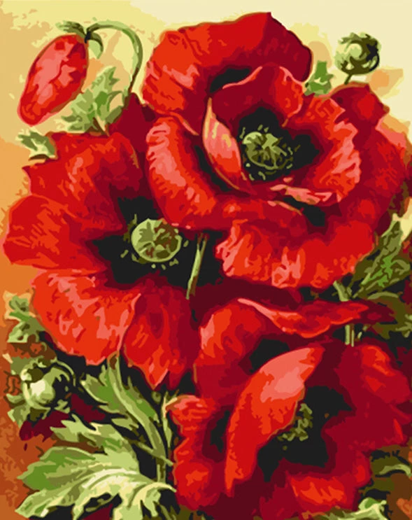DIY digital painting flower