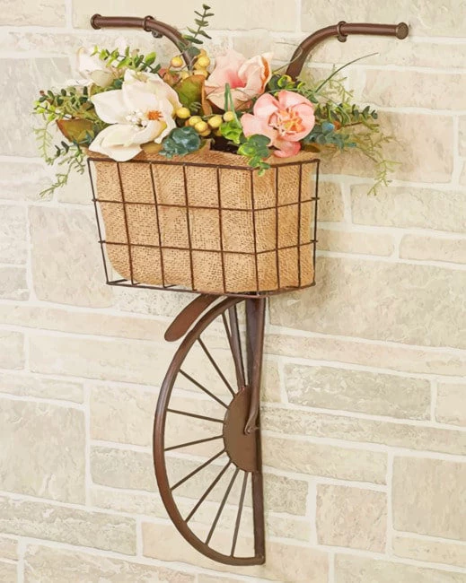 Brown bike with basket