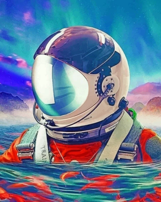 Astronaut in the water