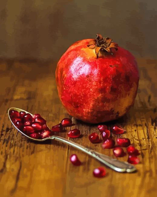 Pomegranate still life photography