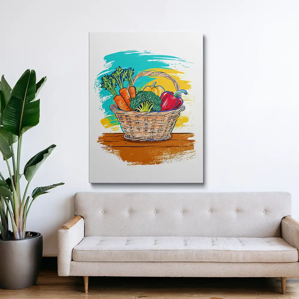 2 Colorful woven basket