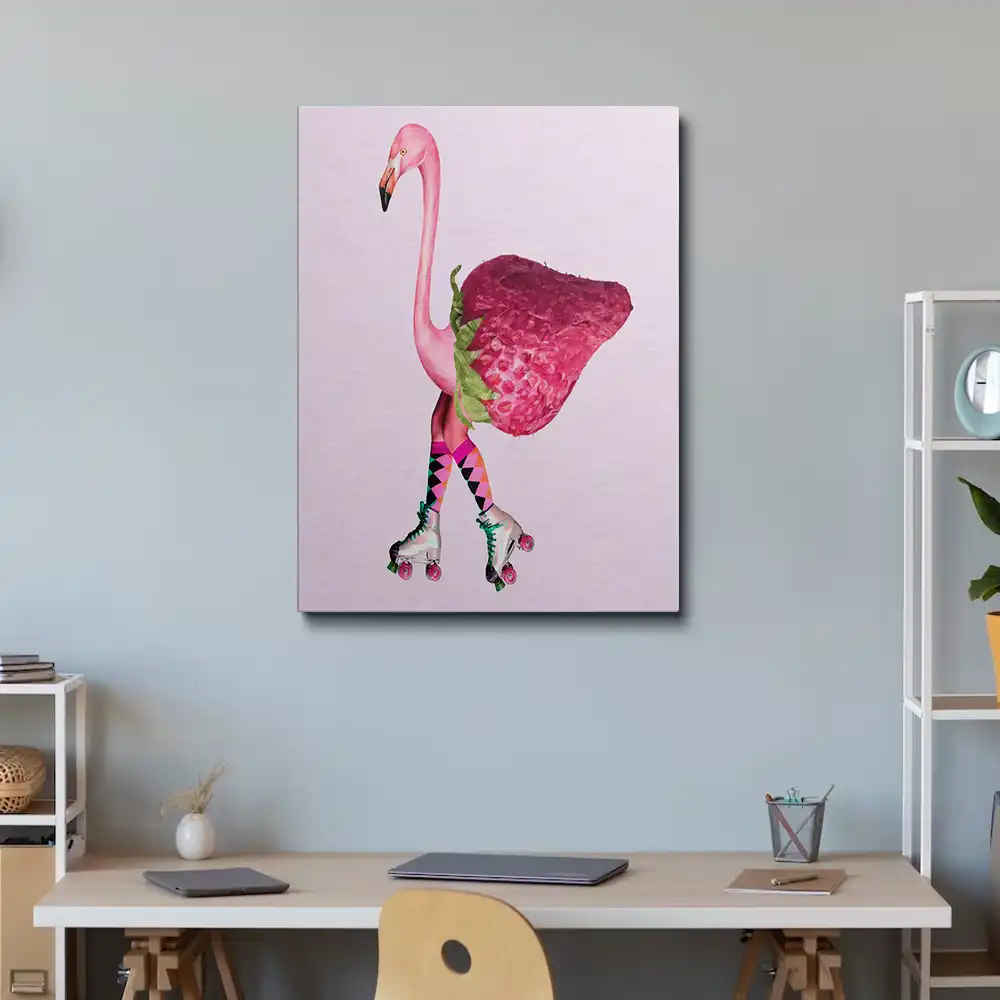 2 Pink Flamingo Painting