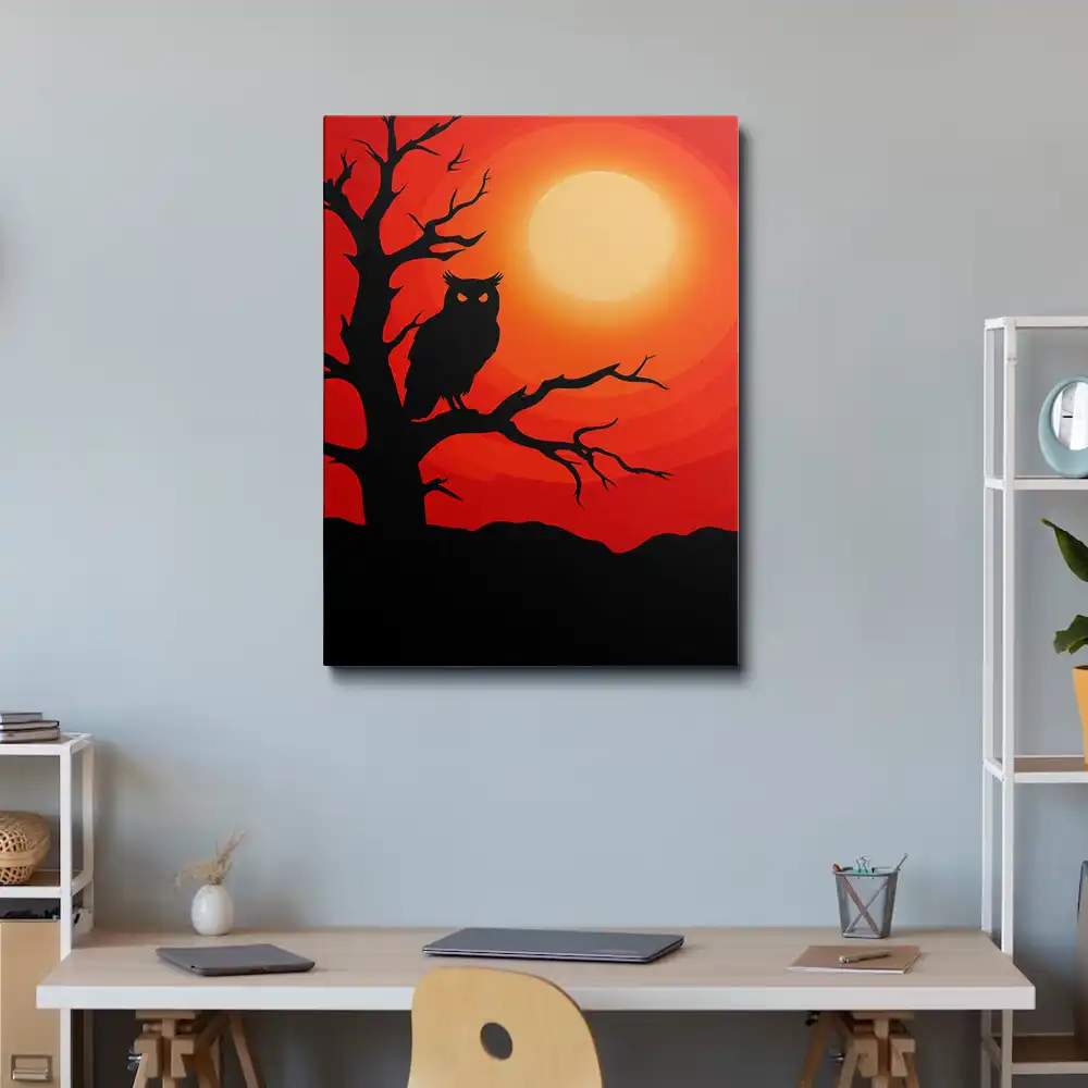 2 Spooky owl silhouette