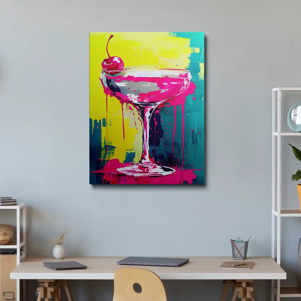 2 Vibrant cocktail glass