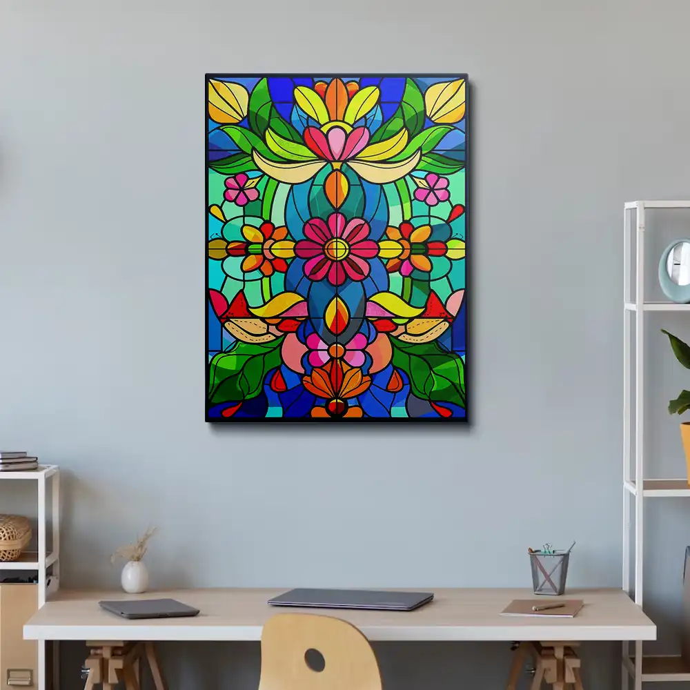 2 Stained glass flower