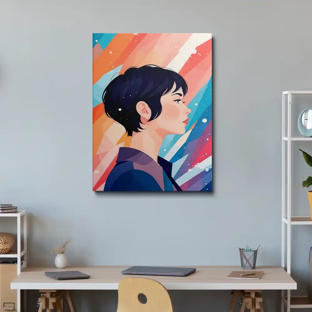 2 Beautiful Cartoon Woman Portrait