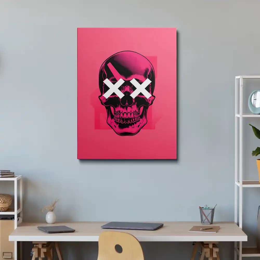2 Neon pink skull