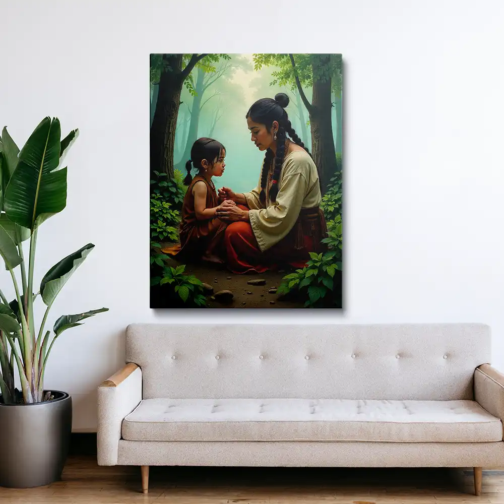 2 Painting of a mother and daughter