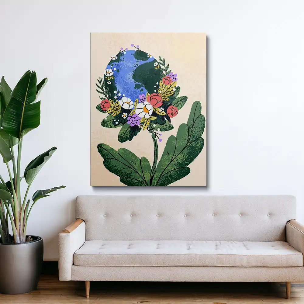 2 Earth flower painting