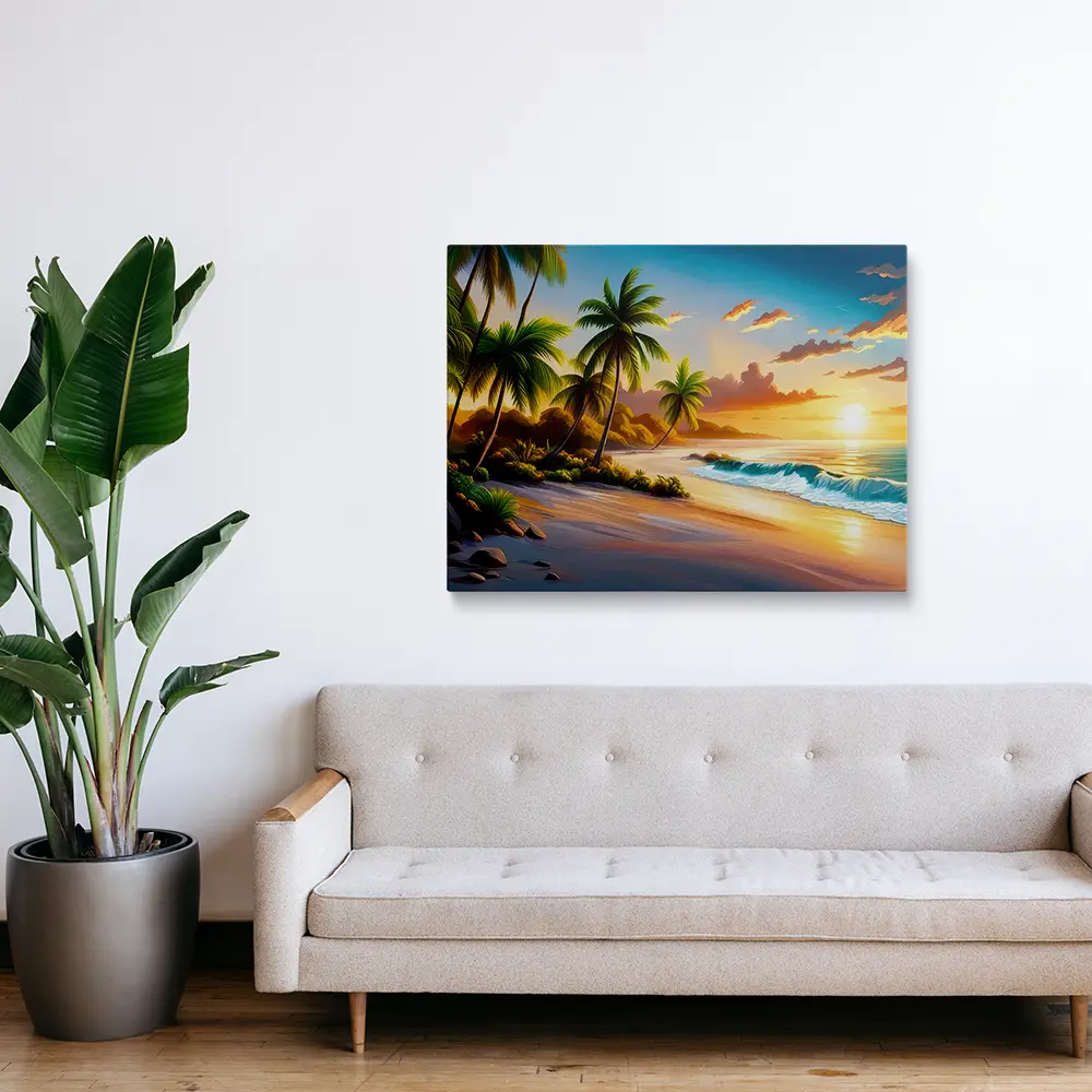 3 Beach scene painting