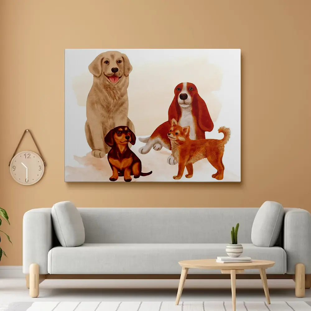 3 Painting of dogs