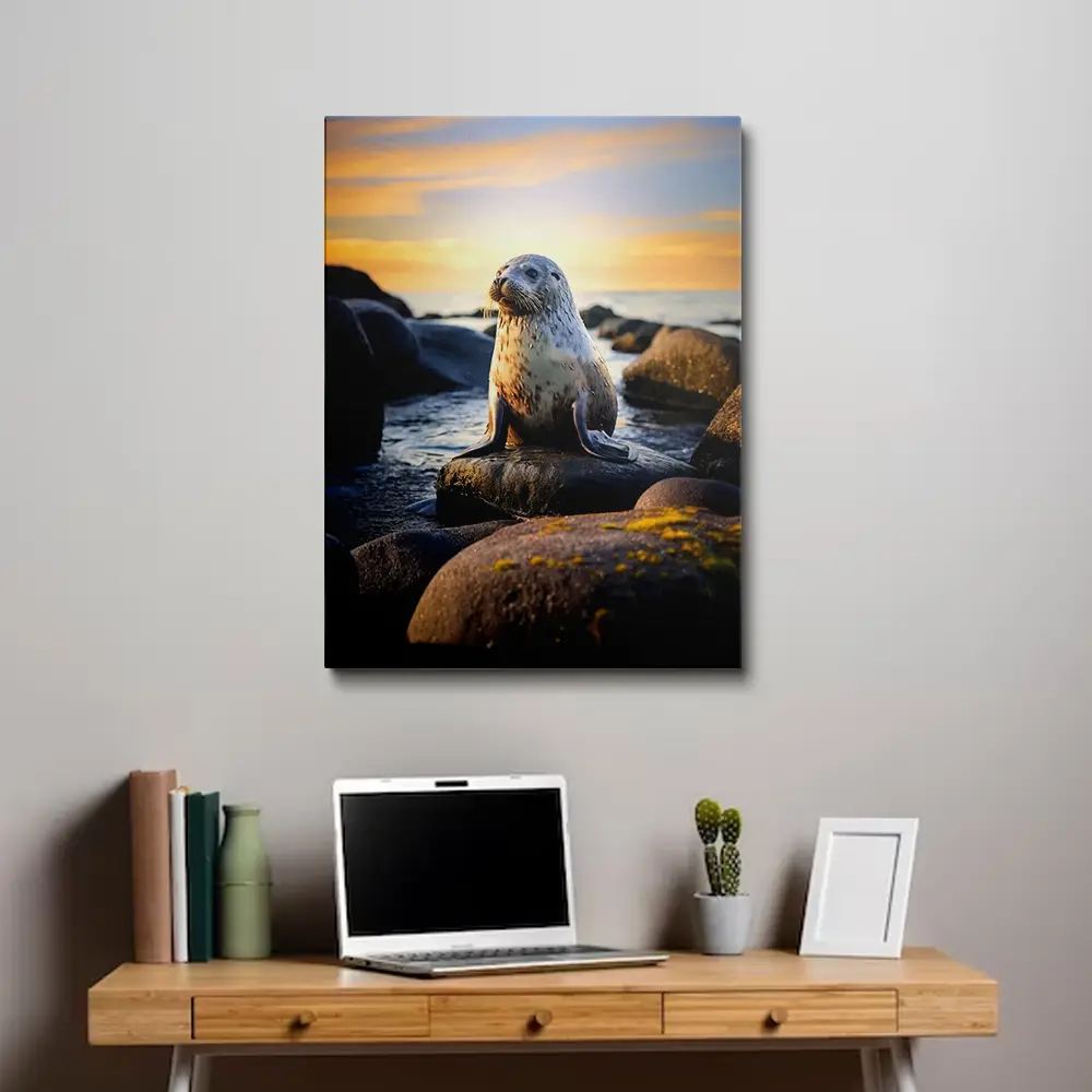 3 Otter painting