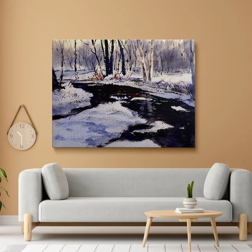 3 Winter scene painting