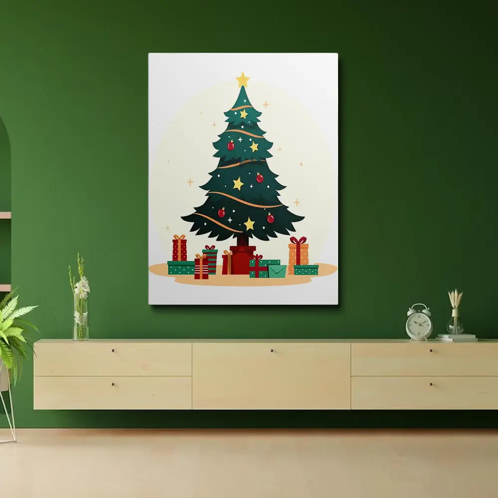 3 Painting christmas trees