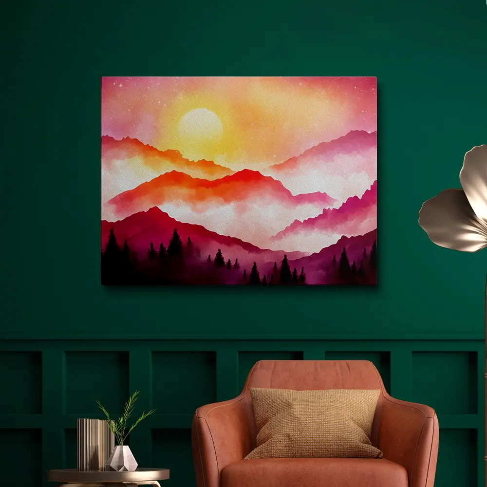 3 Watercolor mountains