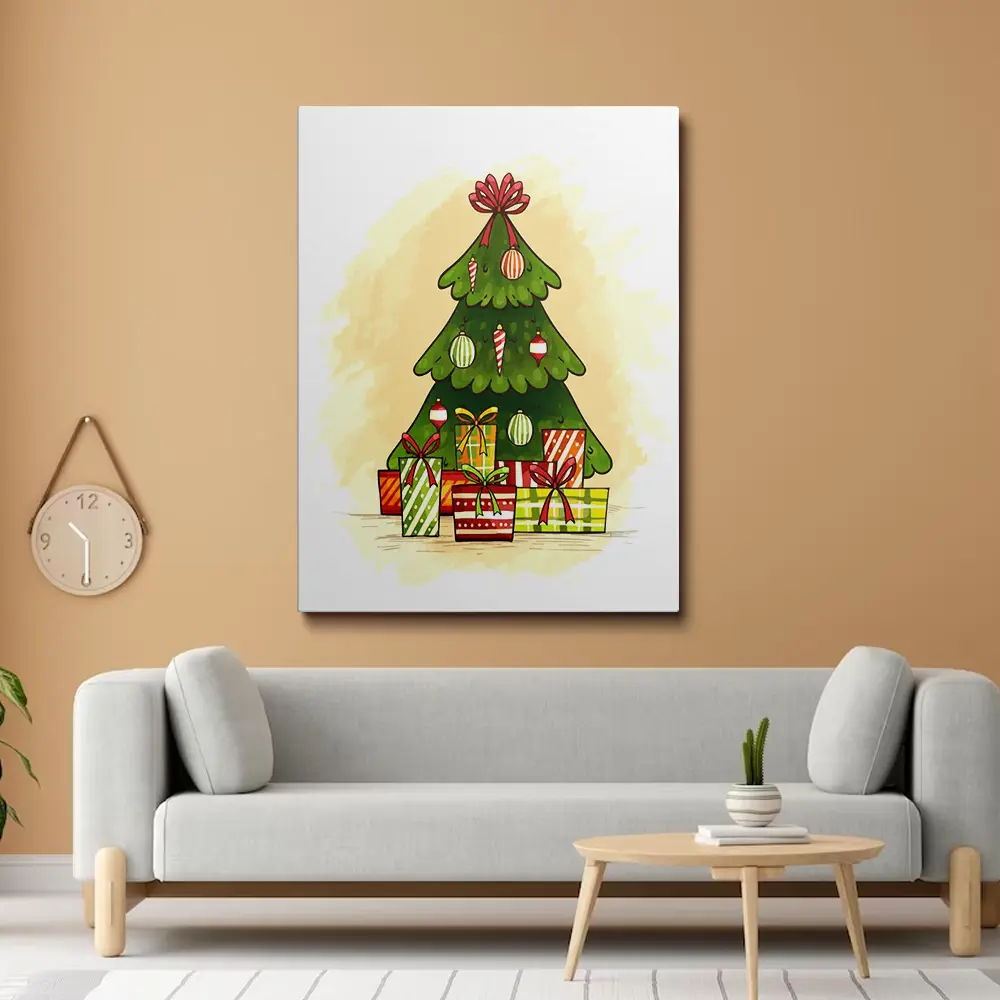 3 Christmas watercolor painting