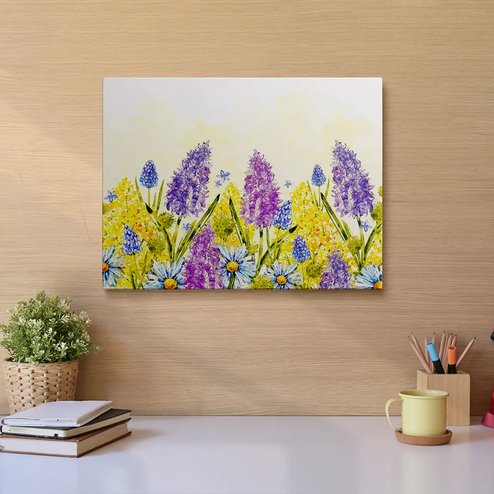 3 Watercolor lavender painting
